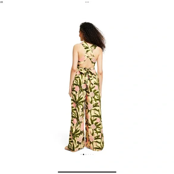 NWT Agua Bendita x Target Peony Botanical Print Jumpsuit - S - Picture 2 of 5